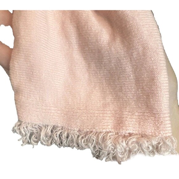 J.Jill PINK Linen Blend Open Front Fringe Hem 3/4 Sleeve Cardigan Sz Large - Picture 4 of 9